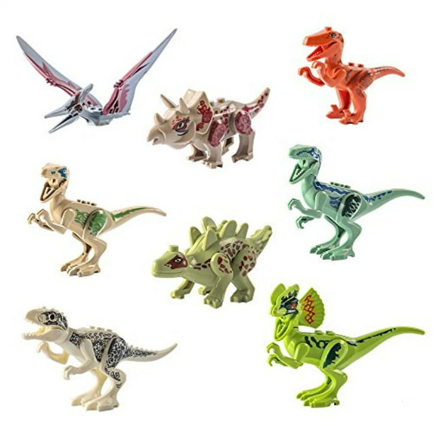 8pcs Dinosaur Toys For Kids Building Blocks Figures For Boy &Girls Birthday Gift